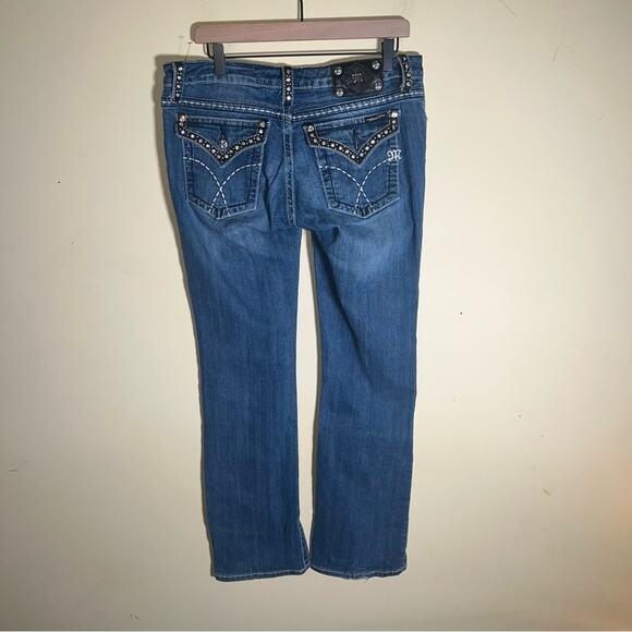 MISS ME bedazzled white stitch bootcut hands 31 - Picture 3 of 6